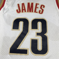 Men's Cleveland Cavaliers LeBron James #23 White 2003-04 Hardwood Classics Swingman Jersey1