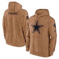 Dallas Cowboys Brown 2023 Salute To Service Pullover Hoodie - JerseysFreak