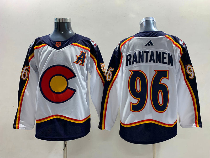Men's Colorado Avalanche Mikko Rantanen #96 White Breakaway Jersey1