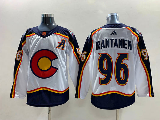 Men's Colorado Avalanche Mikko Rantanen #96 White Breakaway Jersey1