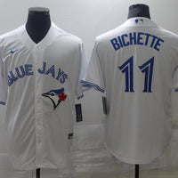 Men's Toronto Blue Jays Bo Bichette #11 White Replica Baseball Jersey1