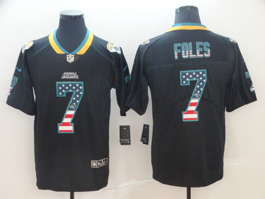 Men's Jacksonville Jaguars Nick Foles #7 Black Player Game Jersey1