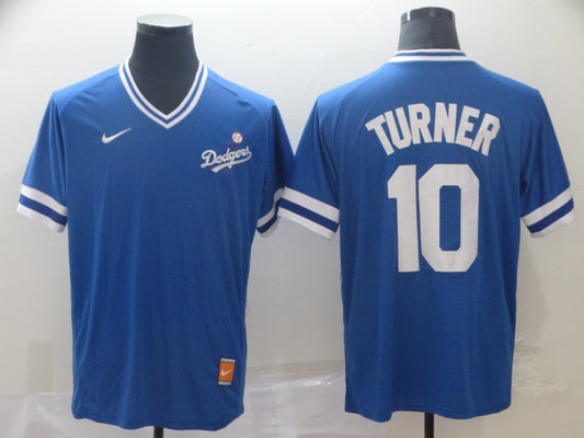 Men's Los Angeles Dodgers Justin Turner #10 Blue Replica Game Jersey1
