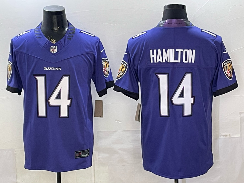 Kyle Hamilton #14 Baltimore Ravens Purple Vapor F.U.S.E. Limited Jersey - JerseysFreak