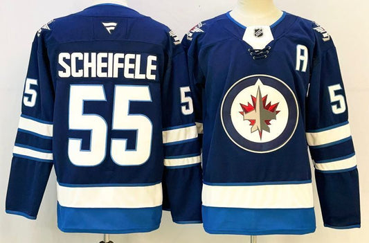 Men's Winnipeg Jets Mark Scheifele #55 Fanatics Navy Player Game Jersey
