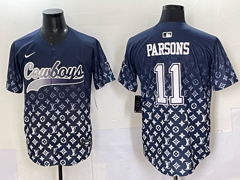 Micah Parsons #11 Dallas Cowboys Navy Team Game Player Jersey - JerseysFreak