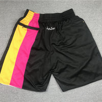 Men's Miami Heat Black 2005-06 Hardwood Classics Basketball Shorts1