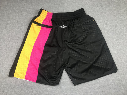Men's Miami Heat Black 2005-06 Hardwood Classics Basketball Shorts1