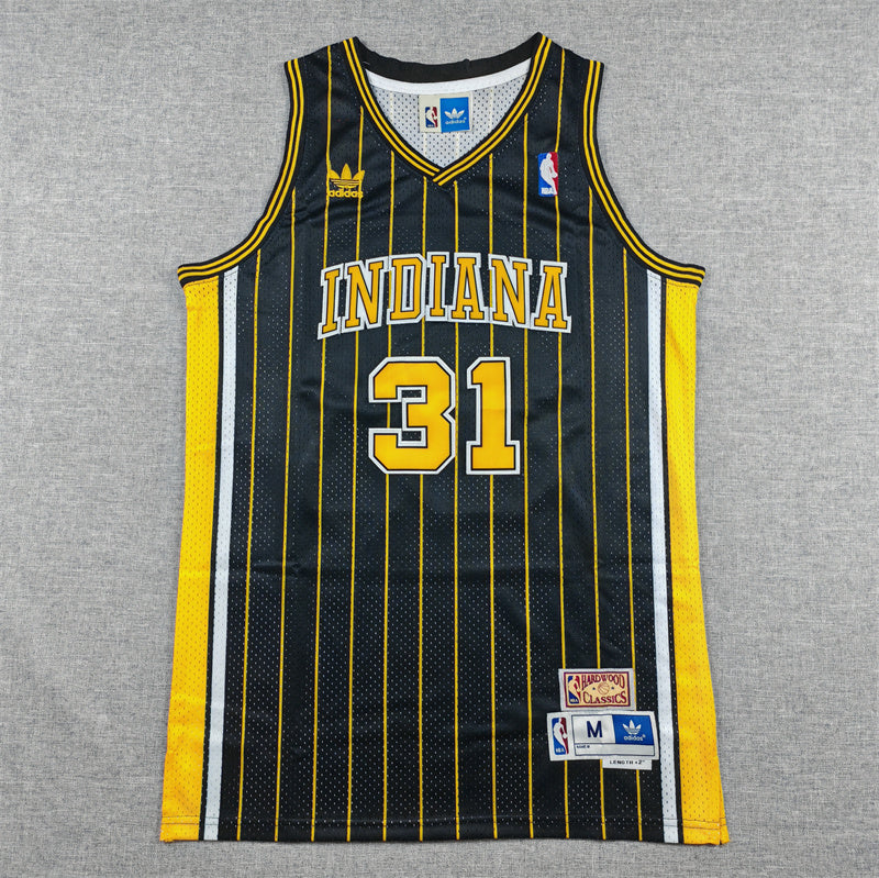 Men's Indiana Pacers Reggie Miller #31 Black Swingman Player Jersey