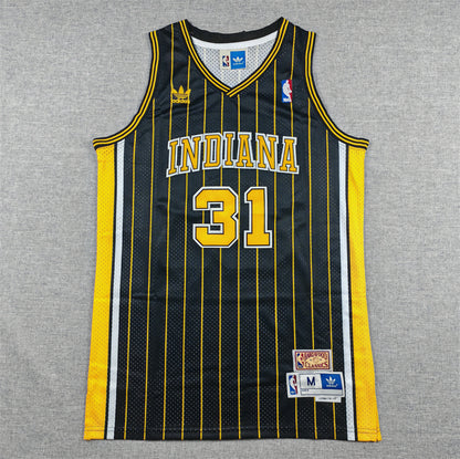 Men's Indiana Pacers Reggie Miller #31 Black Swingman Player Jersey