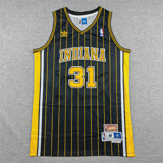 Men's Indiana Pacers Reggie Miller #31 Black Swingman Player Jersey