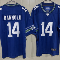 Men's Seattle Seahawks Sam Darnold #14 Royal Alternate Game Player Jersey