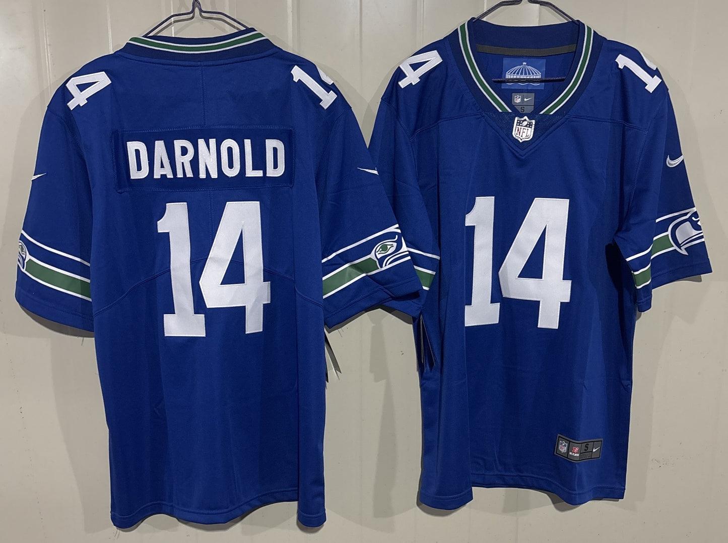 Men's Seattle Seahawks Sam Darnold #14 Royal Alternate Game Player Jersey