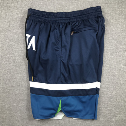 Men's Minnesota Timberwolves Navy Icon Edition Pocket Shorts1