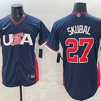 Men's USA Baseball Tarik Skubal #27 Navy 2026 World Baseball Classic Stadium Jersey