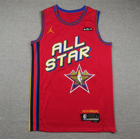 Men's Milwaukee Bucks Giannis Antetokounmpo #34 Red 2025 NBA All-Star Game Swingman Player Jersey1