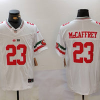 Men's San Francisco 49ers Christian McCaffrey #23 White Alternate Vapor F.U.S.E. Limited Jersey1