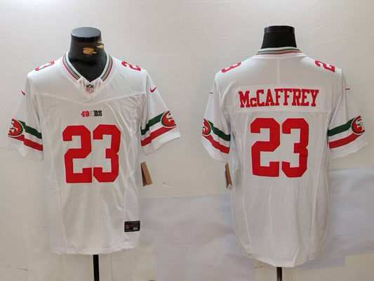 Men's San Francisco 49ers Christian McCaffrey #23 White Alternate Vapor F.U.S.E. Limited Jersey1