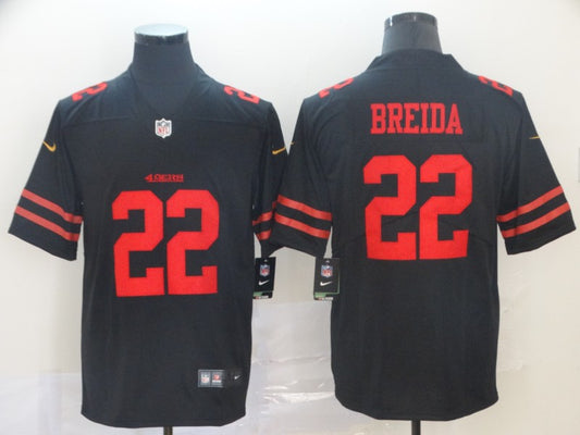 Men's San Francisco 49ers Matt Breida #22 Black Game Jersey2