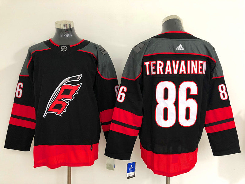 Men's Carolina Hurricanes Teuvo Teravainen #86 Black Player Jersey1