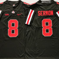 Men's Ohio State Buckeyes Trey Sermon #8 Black Player Game Jersey