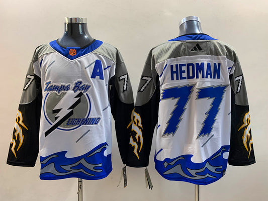 Men's Tampa Bay Lightning Victor Hedman #77 White Home Breakaway Player Jersey1