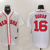 Men's Boston Red Sox Jarren Duran #16 White Home Replica Player Jersey1