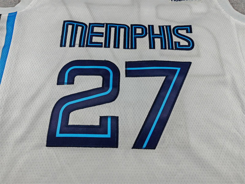 Men's Memphis Grizzlies Cameron Boozer #27 White Swingman Jersey - Association Edition
