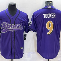 Men's Baltimore Ravens Justin Tucker #9 Purple Player Jersey1 Joint Edition
