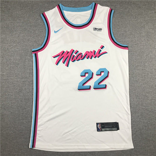 Men's Miami Heat Jimmy Butler #22 NBA White Swingman Jersey1