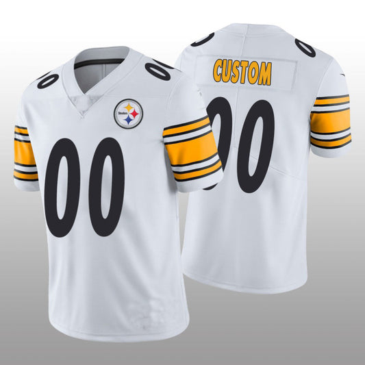 Custom1 Pittsburgh Steelers White Vapor Limited Jersey1 Stitched American Football Jerseys