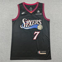 Men's Philadelphia 76ers Jaylen Brown #7 Black Swingman Jersey - Classic Edition