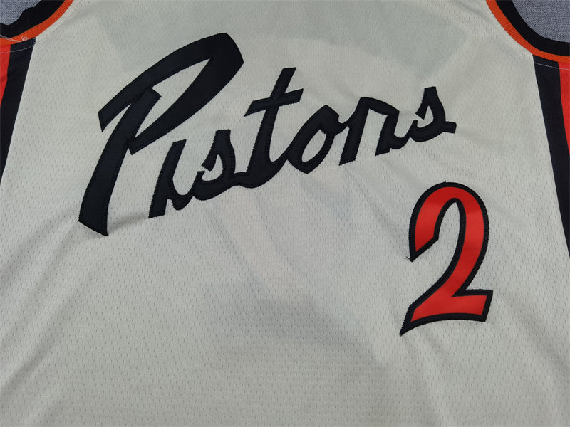 Men's Detroit Pistons Cade Cunningham #2 White 2024/25 Swingman Jersey1 - City Edition