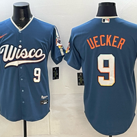Men's Milwaukee Brewers Bob Uecker #9 Mineral Blue 2026 City Connect Stadium Jersey