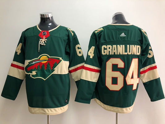 Men's Minnesota Wild Mikael Granlund #64 Green Home Breakaway Player Jersey1