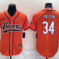 Men's Chicago Bears Walter Payton #34 Orange Game Jersey1 Joint Edition