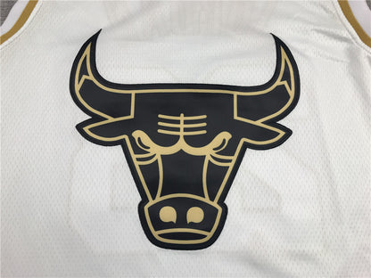 Men's Chicago Bulls Michael Jordan #23 White Classics Swingman Player Jersey1