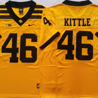 Men's Iowa Hawkeyes George Kittle #46 Gold Team Player Game Jersey