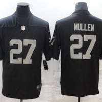 Men's Las Vegas Raiders Trayvon Mullen #27 Black Game Jersey1