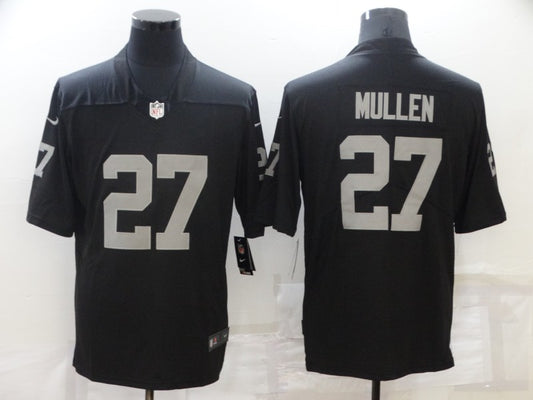 Men's Las Vegas Raiders Trayvon Mullen #27 Black Game Jersey1