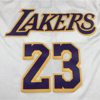 Men's Los Angeles Lakers LeBron James #23 NBA White Swingman Player Jersey1