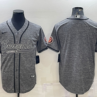 Men's Cincinnati Bengals Grey Blank Jersey2