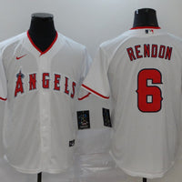 Men's Los Angeles Angels Anthony Rendons #6 White Sewn Player Jersey1