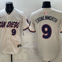 Men's San Diego Padres Jake Cronenworth #9 Cream Replica Player Jersey