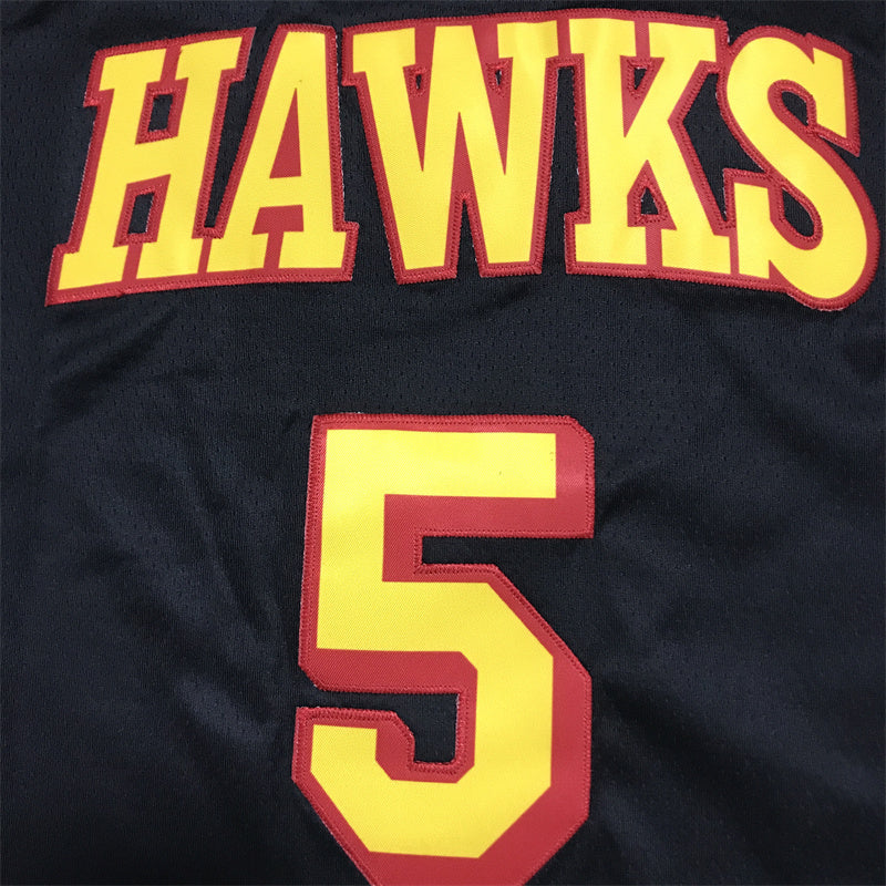Men's Atlanta Hawks Dejounte Murray #5 Black Swingman Jersey1 - Statement Edition
