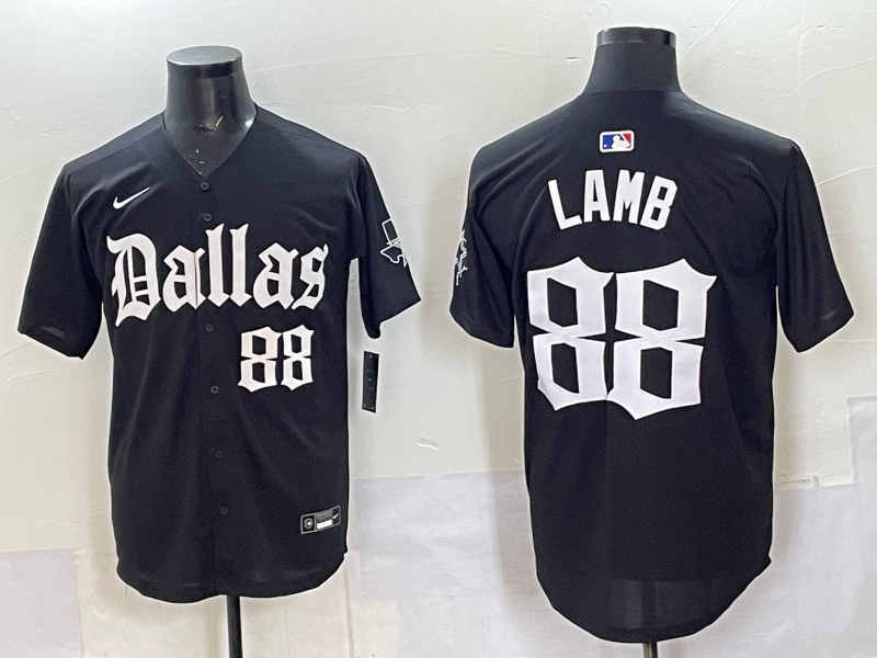 CeeDee Lamb #88 Dallas Cowboys Black Team Game Player Jersey - JerseysFreak