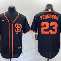 Men's San Francisco Giants Joc Pederson #23 Black Replica Baseball Jersey1