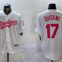 Men's Los Angeles Dodgers #17 Shohei Ohtani White Replica Game Jersey1