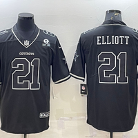 Men's Dallas Cowboys Ezekiel Elliott #21 Black Alternate Vapor Limited Jersey1