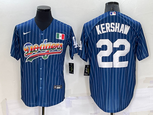 Men's Los Angeles Dodgers Clayton Kershaw #22 Blue Authentic Game Jersey1